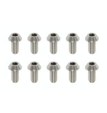 Yokomo RP-041061A - Precision Machined Titanium Hex Screw Button Head M3 x 6mm (10pcs)