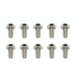 Yokomo RP-041061A - Precision Machined Titanium Hex Screw Button Head M3 x 6mm (10pcs)