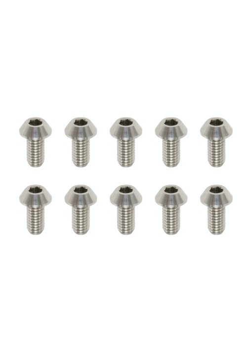 Yokomo Precision Machined Titanium Hex Screw Button Head M3 x 6mm (10pcs)