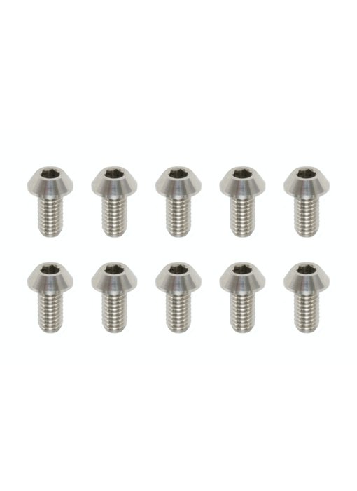 Yokomo Precision Machined Titanium Hex Screw Button Head M3 x 6mm (10pcs)