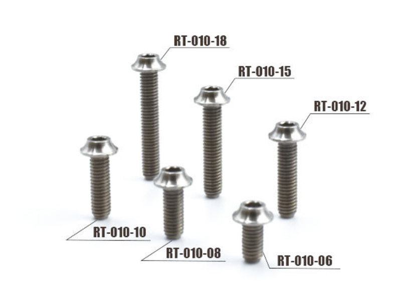 ReveD SPM Titanium Hex Screw Button Head M3 x 12mm (4pcs)