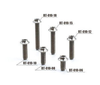 ReveD SPM Titanium Hex Screw Button Head M3 x 8mm (4pcs)