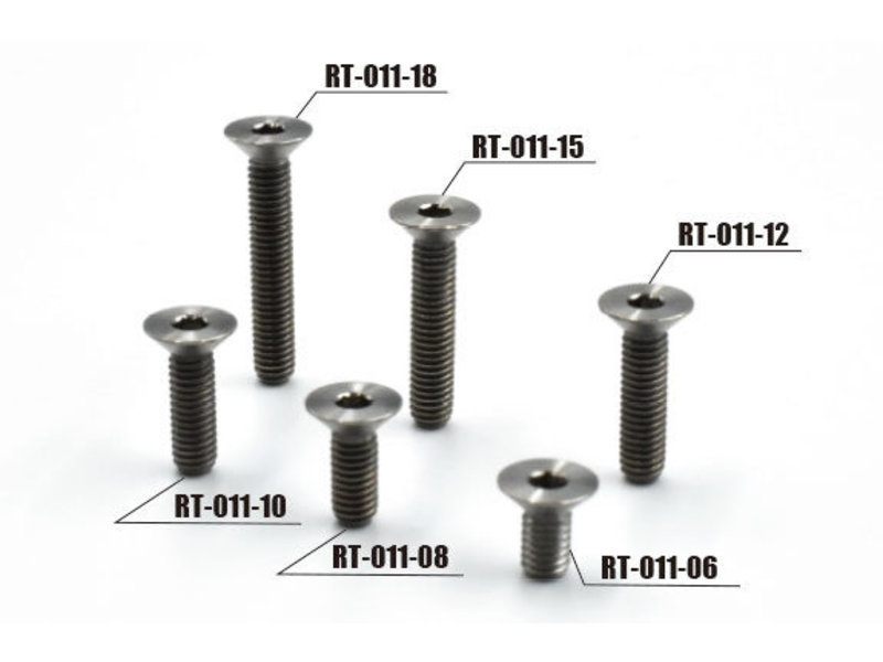 ReveD SPM Titanium Hex Screw Countersunk Head M3 x 15mm (4pcs)