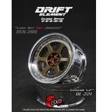 DS Racing Drift Element 6 Spoke Wheel Adj. Offset (2pcs) / Bronze Face / Chrome Lip