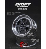 DS Racing Drift Element 6 Spoke Wheel Adj. Offset (2pcs) / Gunmetal Face / Chrome Lip