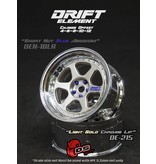 DS Racing Drift Element 6 Spoke Wheel Adj. Offset (2pcs) / Light Gold Face / Chrome Lip