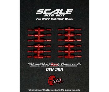 DS Racing Long Scale Nut for DE Wheel (24) / Red Anodized