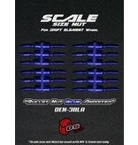 DS Racing Bullet Scale Nut for Drift Element Wheel (24pcs) / Blue Anodized