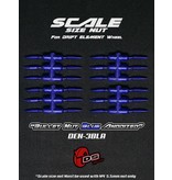 DS Racing Bullet Scale Nut for Drift Element Wheel (24pcs) / Blue Anodized