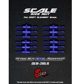 DS Racing Long Scale Nut for Drift Element Wheel (24pcs) / Blue Anodized