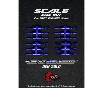 DS Racing Long Scale Nut for DE Wheel (24) / Blue Anodized