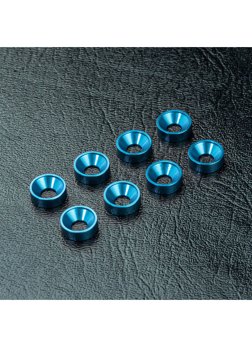 MST Alum. Countersunk Spacer M3 (8) / Blue