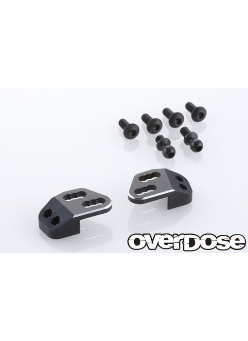 Overdose TC Alum. Rear Upper Arm Bracket for GALM / Black