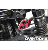 Overdose TC Aluminum Rear Upper Arm Bracket for GALM / Color: Red