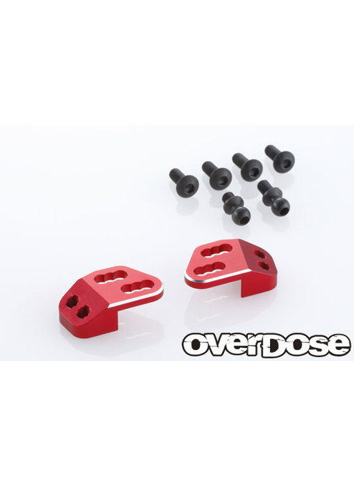 Overdose TC Alum. Rear Upper Arm Bracket for GALM / Red