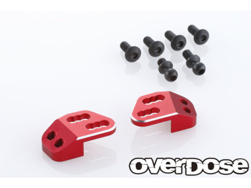 Overdose TC Aluminum Rear Upper Arm Bracket for GALM / Color: Red