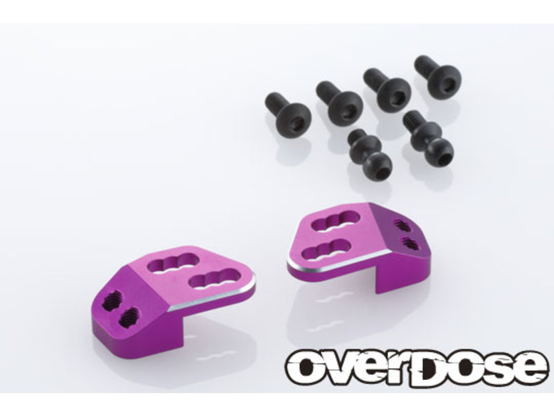 Overdose TC Aluminum Rear Upper Arm Bracket for GALM / Color: Purple