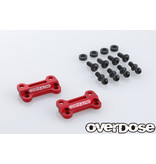 Overdose TC Aluminum Front Upper Arm Bracket for GALM / Color: Red