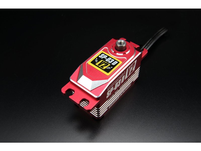 Yokomo SP-03DV2RA - RWD Drift Spec Programmable Brushless Aluminium Low Profile Servo - Red