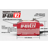 Yokomo SP-03DV2RA - RWD Drift Spec Programmable Brushless Aluminium Low Profile Servo - Red