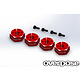 Alum. Wheel Hub Set 6mm / Red (4)