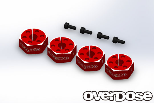 Overdose Alum. Wheel Hub Set 6mm - Purple Overdose Alum. Wheel Hub Set 6mm - Purple