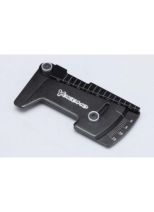 Yokomo Aluminum Height & Camber Gauge - Black