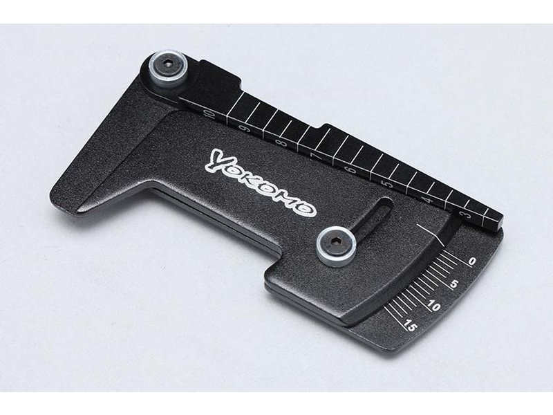 Yokomo YT-HCGBA - Aluminum Height & Camber Gauge - Black