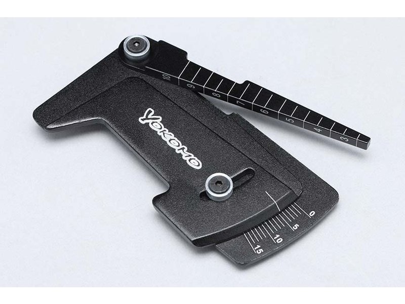 Yokomo YT-HCGBA - Aluminum Height & Camber Gauge - Black