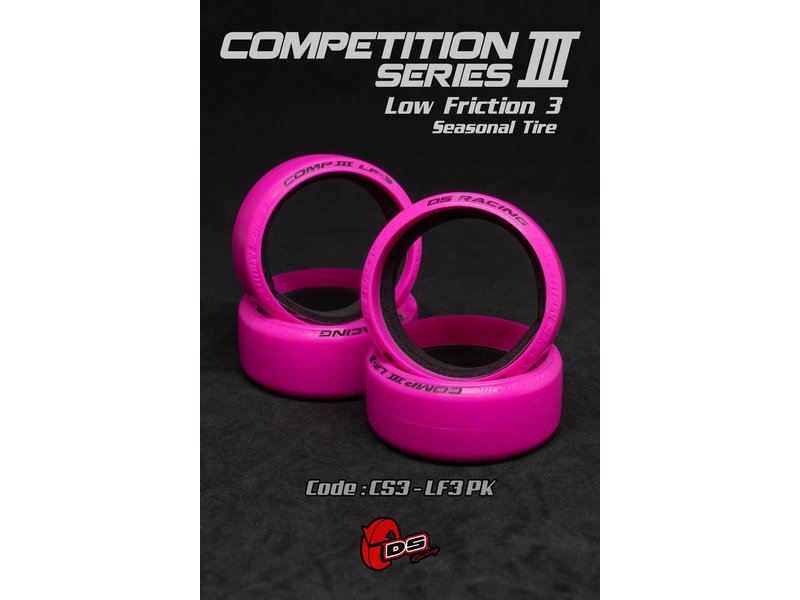 DS Racing Drift Tire Competition Series III LF-3 PINK (4pcs)