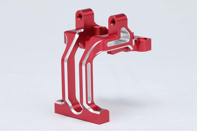 Yokomo Alum. Integrated Lightweight Front Bulkhead - Red Yokomo Alum. Integrated Lightweight Front Bulkhead - Red