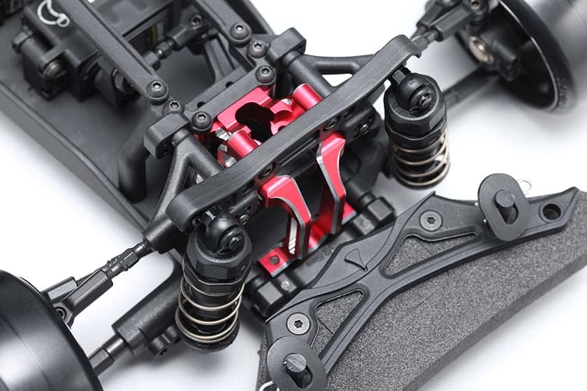 Yokomo Alum. Integrated Lightweight Front Bulkhead - Red Yokomo Alum. Integrated Lightweight Front Bulkhead - Red