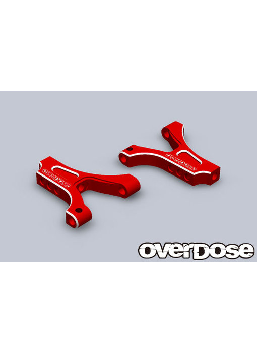 Overdose Alum. Front Suspension Arm ES for OD / Red