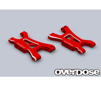 Overdose Alum. Rear Suspension Arm ES for OD / Red - DISCONTINUED