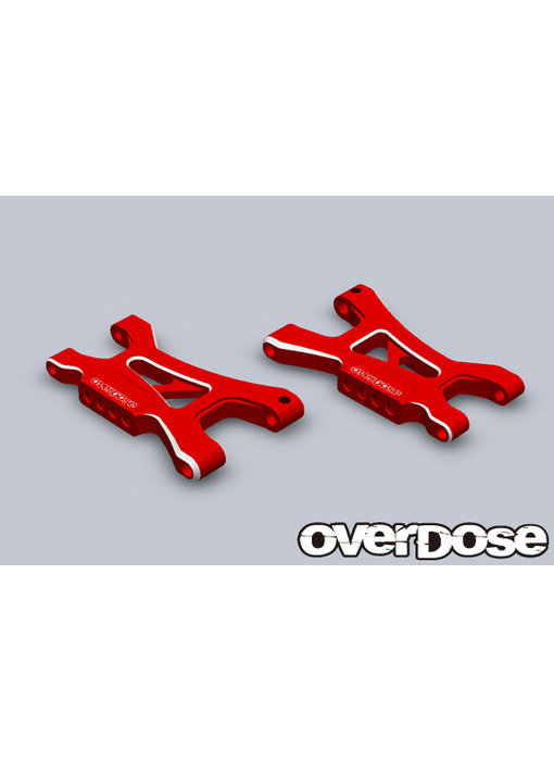 Overdose Alum. Rear Suspension Arm ES for OD / Red - DISCONTINUED