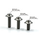 SPM Titanium Large Diameter Hex Screw Button Head M3x8mm (4)