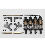 Yokomo Y2-OP1A - Up Grade 1 Aluminum Front Arm & Oil Damper Set for YD-2