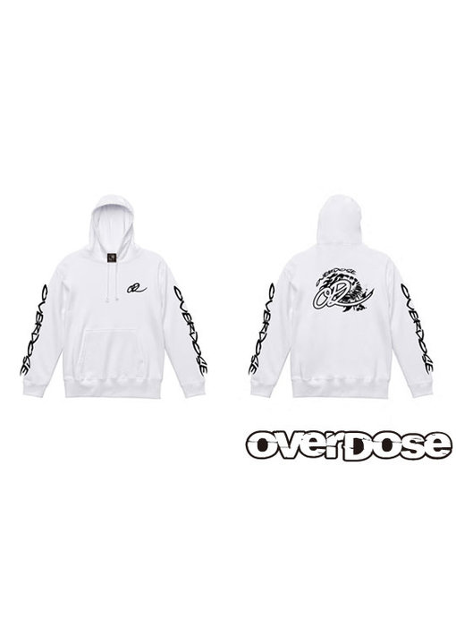 Overdose Pullover Hoodie / White / L