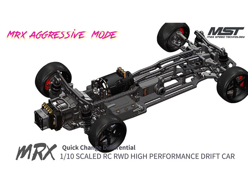 MST - Châssis Rc Drift 1/10 À Monter MRX GT - (Noir) - #MST532203BK - Élite  Drift Shop