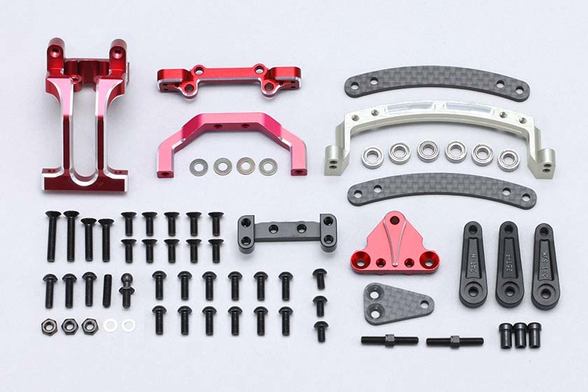 Yokomo Light Weight Slide Rack Bulkhead Set V2 - Red Yokomo Light Weight Slide Rack Bulkhead Set V2 - Red