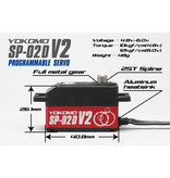 Yokomo SP-02DV2R - RWD Drift Spec Programmable Coreless Low Profile Servo - Red