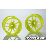 Overdose R-SPEC Work Emotion CR Kiwami / Color: Fluor Green / Offset: 7mm (2pcs)