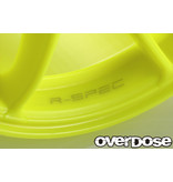 Overdose R-SPEC Work Emotion CR Kiwami / Color: Fluor Green / Offset: 7mm (2pcs)