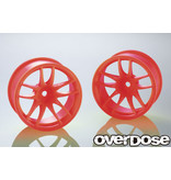 Overdose R-SPEC Work Emotion CR Kiwami / Color: Fluor Pink / Offset: 7mm (2pcs)