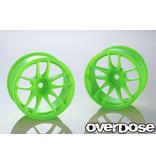 Overdose R-SPEC Work Emotion CR Kiwami / Color: Fluor Yellow / Offset: 7mm (2pcs)