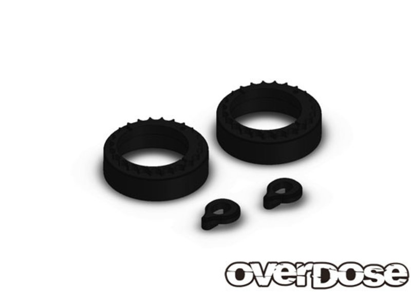 Overdose Aluminum Bearing Adaptor & Bearing Stopper Set for GALM series / Color: Black