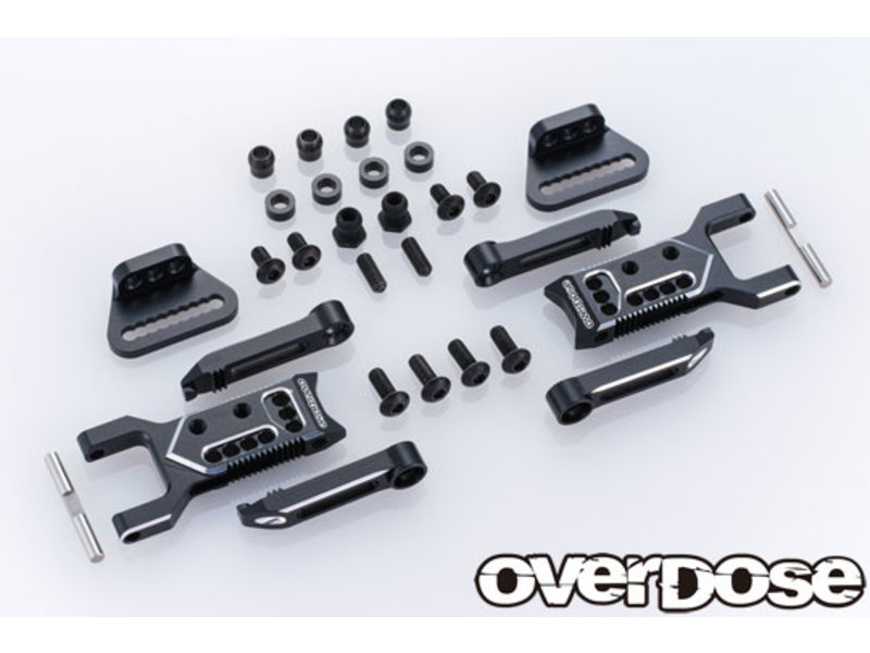 Overdose Adjustable Aluminum Rear Suspension Arm Type-3 for OD / Color: Black