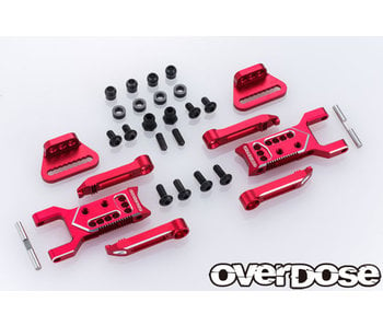 Overdose Adj. Alum. Rear Suspension Arm Type-3 for OD / Red