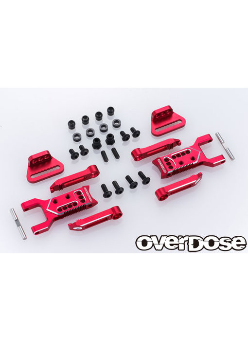 Overdose Adj. Alum. Rear Suspension Arm Type-3 for OD / Red