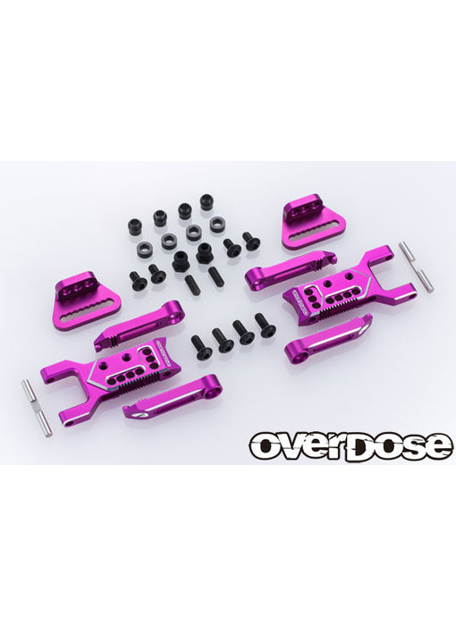 Overdose Adj. Alum. Rear Suspension Arm Type-3 for OD / Purple